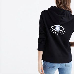 Madewell Embroidered Eye Hoodie Size M